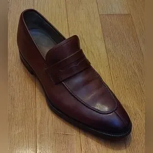 MAGNANNI 11333 MEN\'S BURNISHED BROWN LEATHER PENNY LOAFERS SIZE 8.5 M MADE SPAIN Magnanni | Shoes | Magnanni 1333 Mens Burnished Brown  main image 2